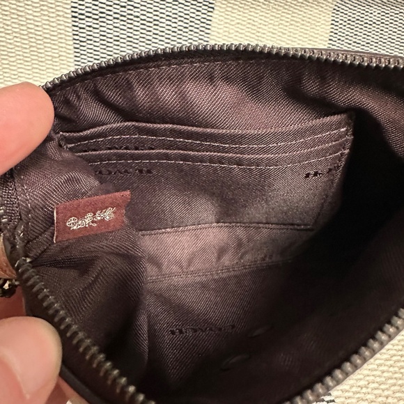 Coach Space USA Rocket plaque metallic silver soft smooth pebbled leather pouch - Picture 6 of 6